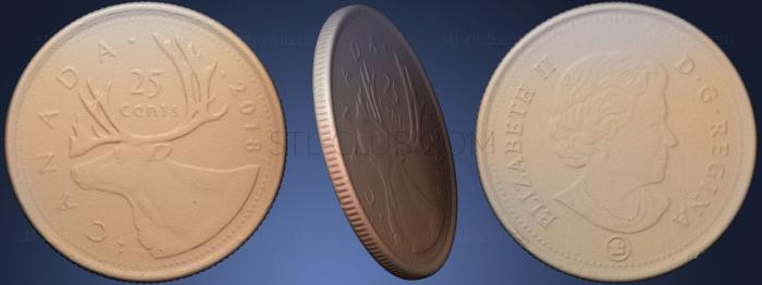 Монеты 25 Центовая монета 2